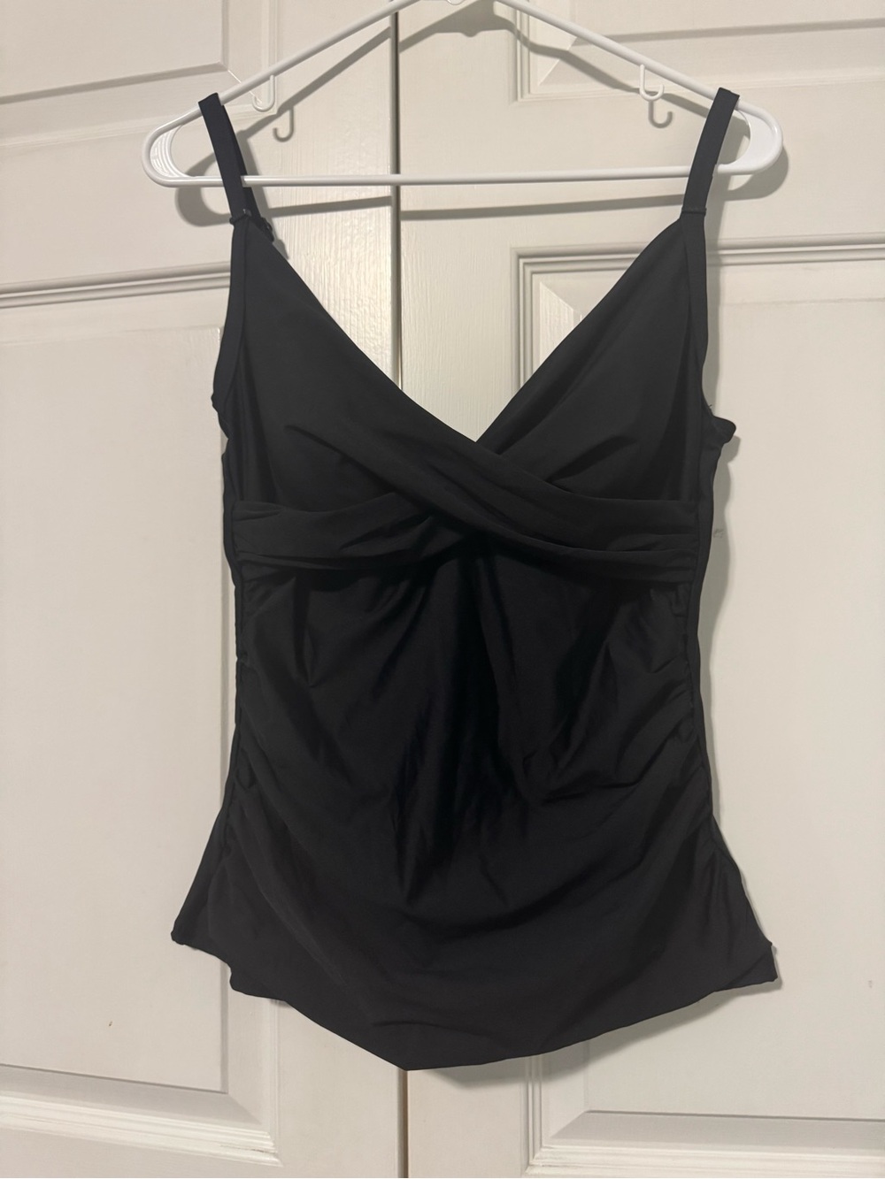 DNKY Black Tankini top with criss cross front detail M